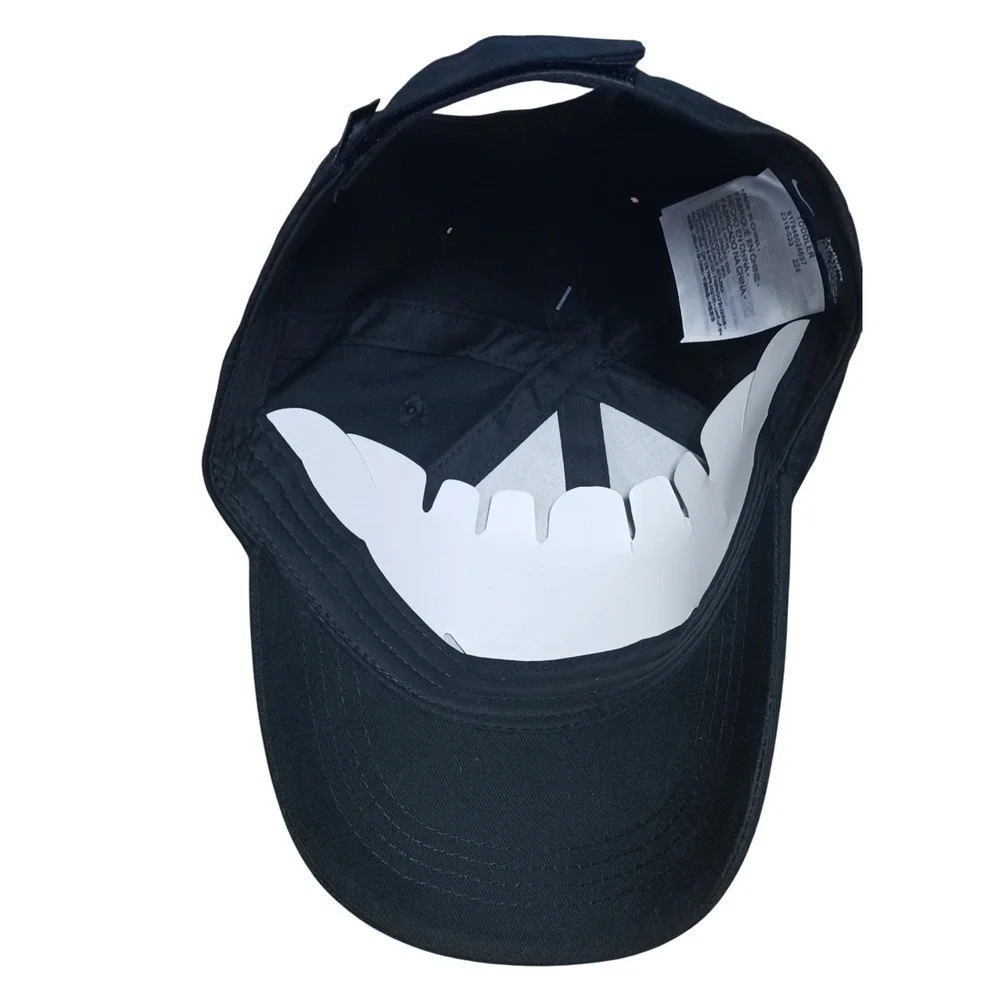 Nike Club Cap Kids Toddler Swoosh Adjustable Hat Black White 2-4T New